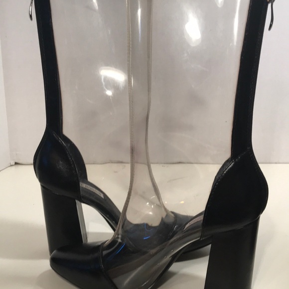 Cape Robbin Clear and Black Boots - Picture 7 of 8